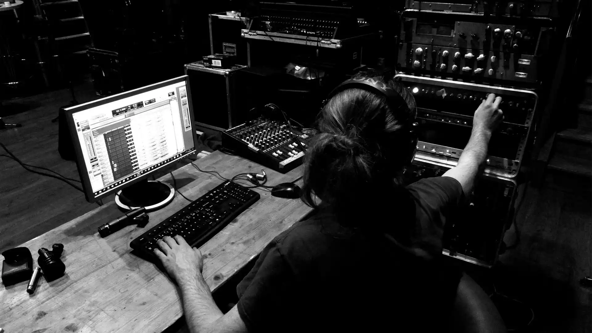 Wide view of the studio