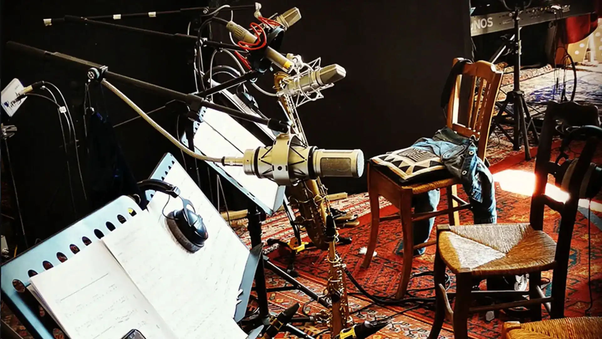 The studio in action